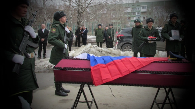 Речь на траурном митинге в честь воина погибшего в спецоперации