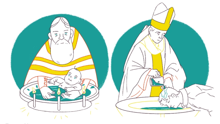 Крещение в православии и католицизме: в чем разница?